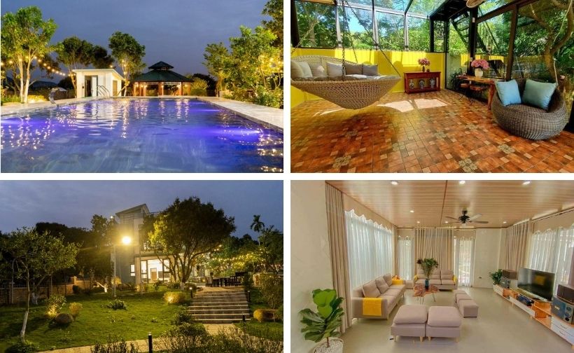 61 Biệt thự villa homestay Sóc Sơn giá rẻ view đẹp nguyên căn có hồ bơi